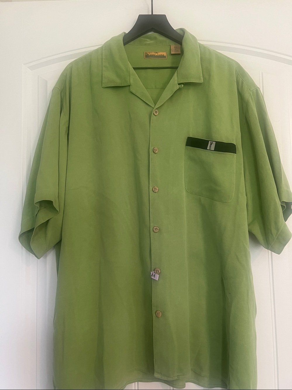 Bobby Chan SILK short-sleeve camp shirt XXL